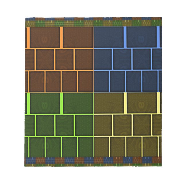 Fin Fantastisk Rainbow Färg Geometridesign Anteckningsblock (Framsida)