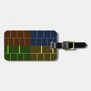 Fin Fantastisk Rainbow Färg Geometridesign Bagagebricka