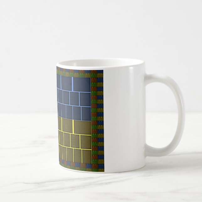 Fin Fantastisk Rainbow Färg Geometridesign Kaffemugg (Höger)