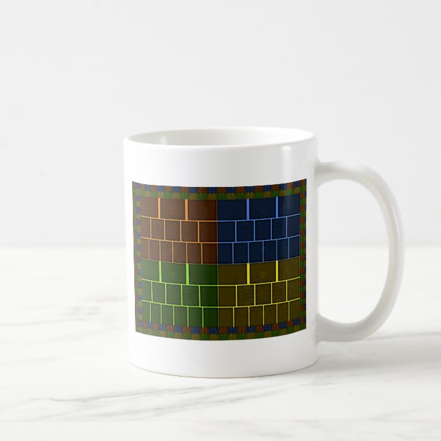 Fin Fantastisk Rainbow Färg Geometridesign Kaffemugg (Höger)