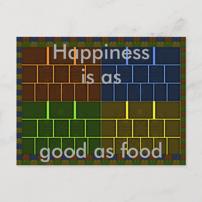 Fin Fantastisk Rainbow Färg Geometridesign Vykort (Framsida)