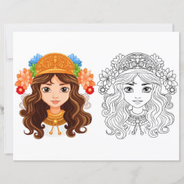 Fin färgsida för flicka