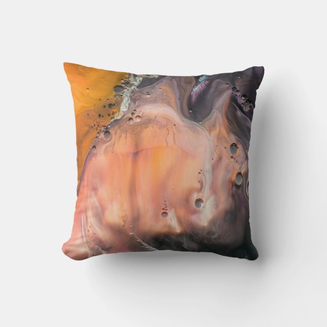 Fin färgstark Abstrakt Marble Design Kudde (Framsida)