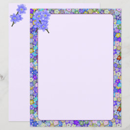 Fin färgstark Floral 8,5 x 11 stationär