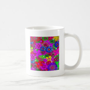 Fin färgstark utformning av Blommönstret Fantastis Kaffemugg