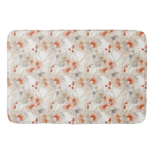 Fin Feminine Peach Red-Blommigt Badrumsmatta