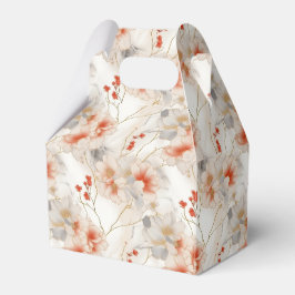 Fin Feminine Peach Red-Blommigt Presentaskar