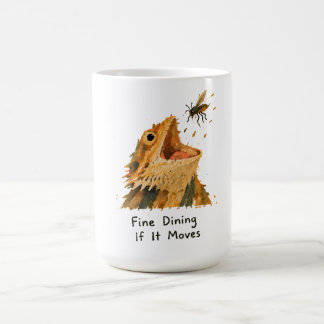 Fin fina middagar om det rör sig Skäggagamen konst Kaffemugg