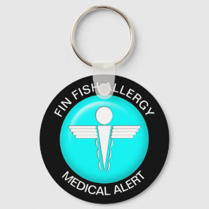 Fin Fish Allergy Keychain Nyckelring