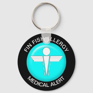 Fin Fish Allergy Keychain Nyckelring