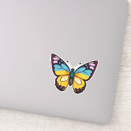 Fin flerfärgad fjäril klistermärken