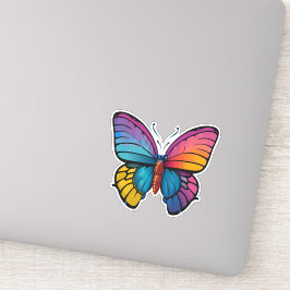 Fin flerfärgad fjäril klistermärken