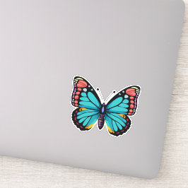 Fin flerfärgad fjäril klistermärken