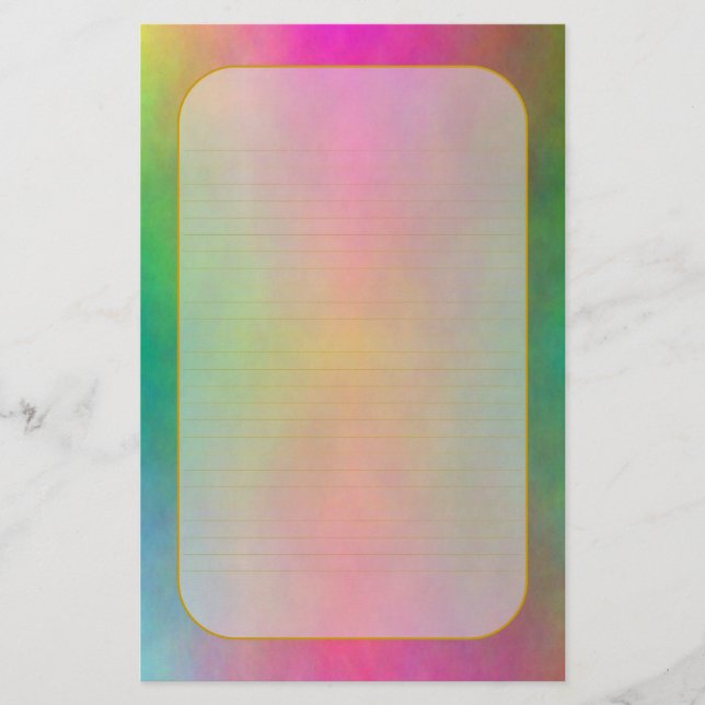 Fin fodrad brevpapper "för rosa soluppgång" (Framsida)