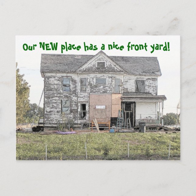 Fin Front Yard-nyans, ändring av Adress Meddelande Vykort (Framsida)