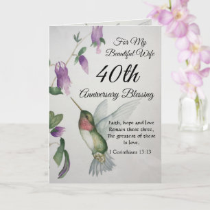 Fin frun 40-årsdag Blessing Kort