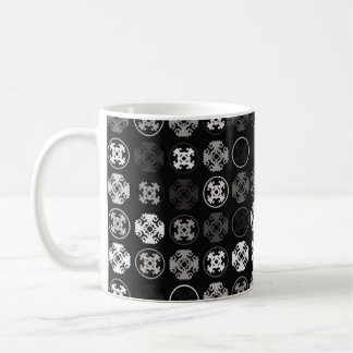 Fin geometrisk abstrakt, konst, mönster,  kaffemugg