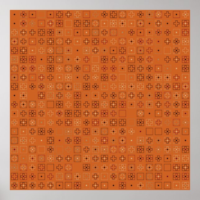 Fin geometrisk abstrakt, konst, mönster, poster (Framsidan)