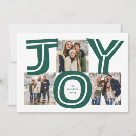 Fin glädje - tre foto - modern röd jul julkort