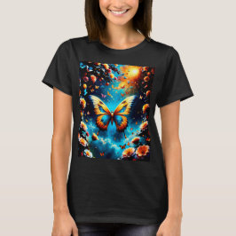 Fin Golden Butterfly-design T Shirt