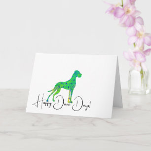 Fin Great Dane grön illustration Kort