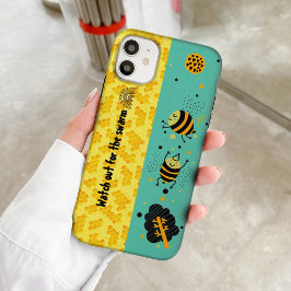 Fin gult honungsbin iphone case