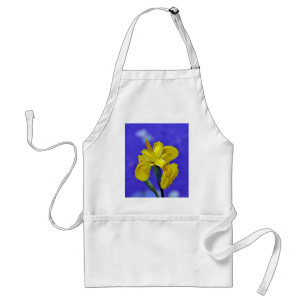 Fin gult iris-blomma förkläde