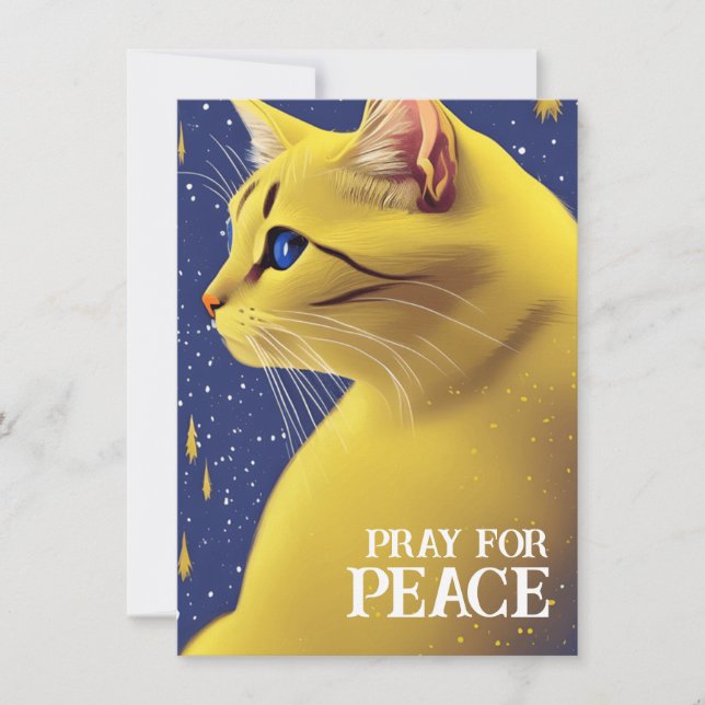 Fin Gult Katt med Blue Öga - Ukraina (Framsida)