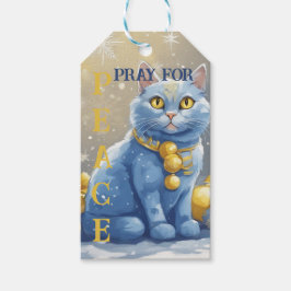 Fin Gult Katt med Blue Öga - Ukraina Presentetikett