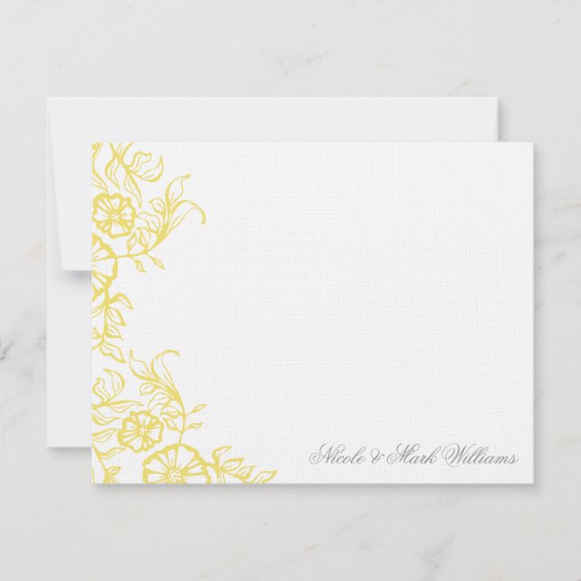 Fin Gult och Grått Anpassningsbar, platt Tack (Framsida)