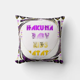 Fin Heart Hakuna Matata Baby Kids Design Kudde