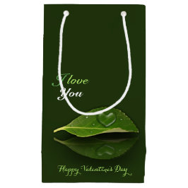 Fin hjärtsformad droplet Vatten på Löv