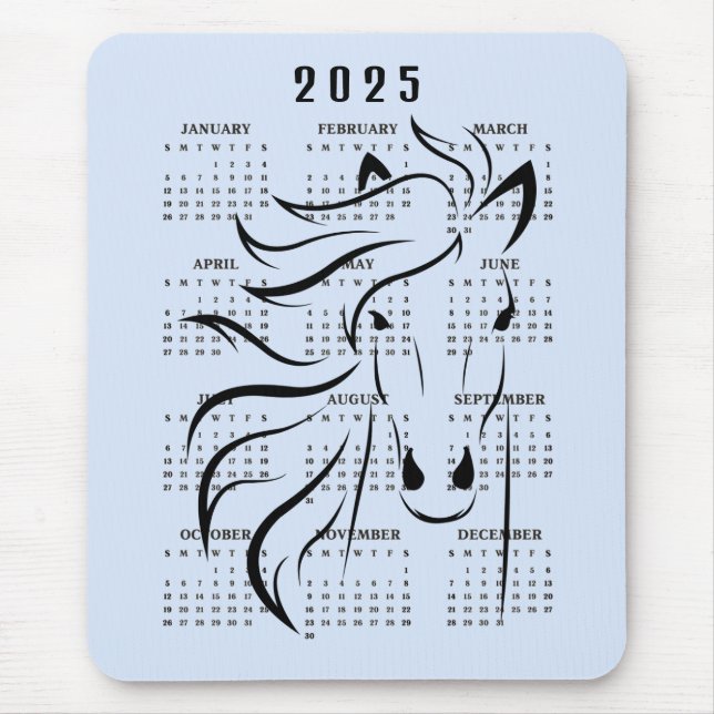 Fin Horse Design 2025-kalender Musmatta (Framsidan)