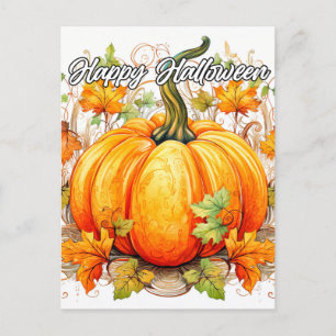 Fin höstPumpkin Illustration Vykort
