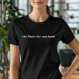Fin HTML som var fet kodare T Shirt