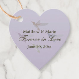 Fin Hummingbird Bröllop Forever i Kärlek Gåvor Etiketter