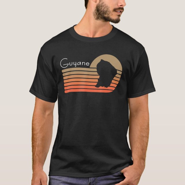 Fin idé för Guyanas karta i Guyanas design T Shirt (Framsida)