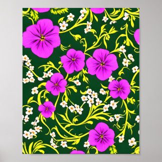 Fin illustration av mönster i violett flöde poster