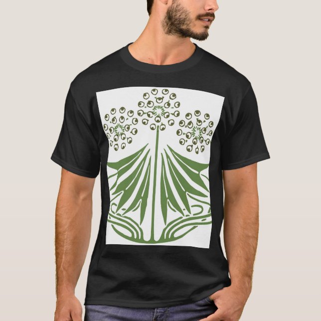 Fin illustration av vintagen. t shirt (Framsida)