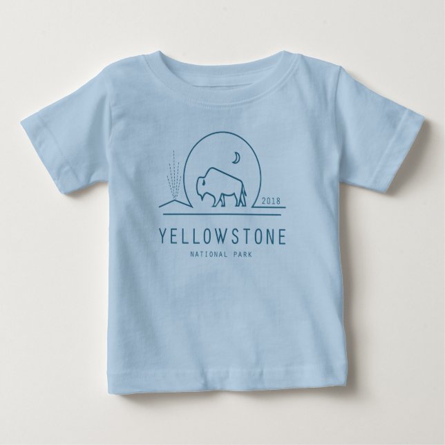 Fin Jersey för småbarn T-tröja, Yellowstone 2018 T Shirt (Framsida)