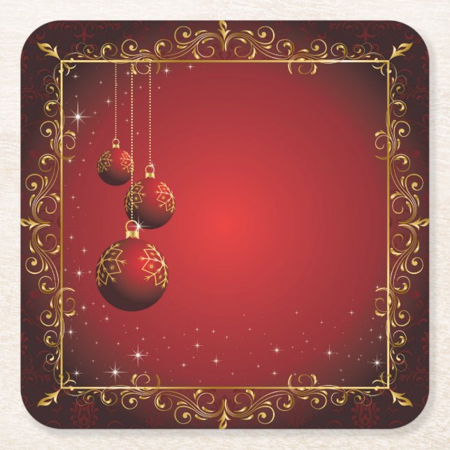 Fin jul/Helgdag Underlägg Papper Kvadrat (Framsidan)