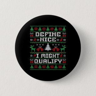 Fin jul, Ugly Sweater - Definiera Nice Knapp