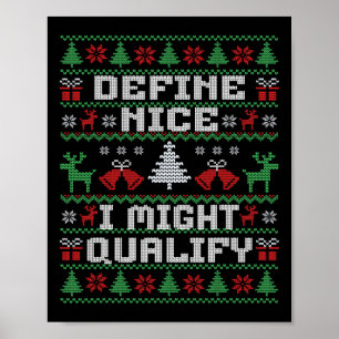 Fin jul, Ugly Sweater - Definiera Nice Poster