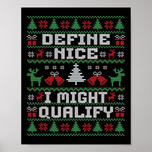 Fin jul, Ugly Sweater - Definiera Nice Poster (Framsidan)