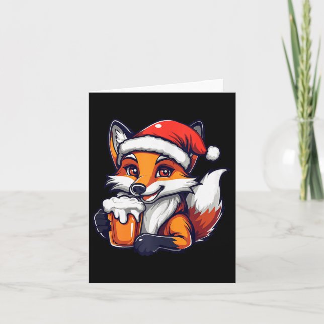 Fin julklapp med öl-Tecknad Kort (Framsida)