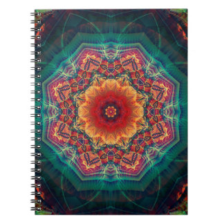 Fin kaleidoskop, flerfärgad blomma mönster anteckningsbok