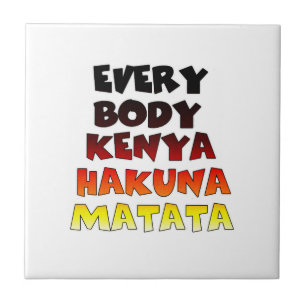 Fin Kenyas färgstarka Fantastisk Text Offertdesign Kakelplatta