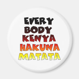 Fin Kenyas färgstarka Fantastisk Text Offertdesign Magnet