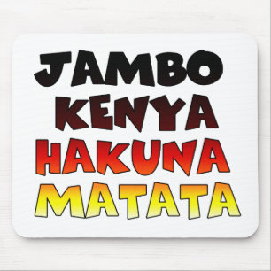 Fin Kenyas färgstarka Fantastisk Text Offertdesign Musmatta