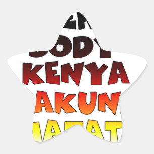 Fin Kenyas färgstarka Fantastisk Text Offertdesign Stjärnformat Klistermärke